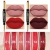 evpct 6Pcs Red Lip Liner and Lipstick Lip Stain Crayon Gift Set for Women DNM Dark Deep Red Nude Long Lasting 24 Hour Matte Color Stay, labiales mate 24 horas originales