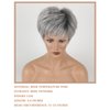 Short Hair Wigs with Natural Bangs,Bangs Hair Clip Synthetic Hair Pixie Cut Short Hair Wigs for Women with Thinning Hair Natural Daily Use Hair (#5)