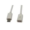 zdyCGTime 4.5Inch Cellphone/Tablet USB Micro Male to Female Sync & Charging Extension Cable(2 Pack White