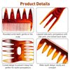 Styling Hair Comb Kit for Salon and Barber Use, 5-Pack Professional Texture Combs, Retro Hairdressing Accessories for Men, Double-Sided Gentleman's Hair Care Brushes