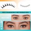 GEMERRY Lash Clusters with Bottom Lashes Fluffy Lash Extension Clusters 11-14mm Cluster Lashes Wispy Cluster Eyelash Extensions with 5-6mm Bottom Eyelashes DIY Eyelash Clusters for Self Use