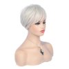 Baruisi Short Cream White Wigs for Women Synthetic Natural Party Cosplay Pixie Wig with Wig Cap