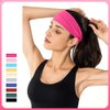 Hanfluenve 10Pcs Wide Headbands for Women Yoga Running Anti-Slip Sweat Band Fashion Stretchy Soft Hair Accessories for Sport