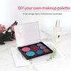 Snowso Empty Magnetic Eyeshadow Palette with Clear Top, Travel Makeup Organizer with 40Pcs Adhesive Metal Stickers For DIY Your Own Eyeshadow Lipstick Blush Powder (Small Palette - 4.8'' x 4'')