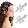 Snowflake Hair Clips for Women Rhinestone Hair Clips Silver Hair Clip Christmas Wedding Bridal Party Hair Accessories