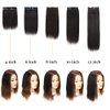 MY-LADY 2PCS Invisible Clip in Mini Hair Extensions for Short Hair Wiglets Hairpieces for Thinning Hair 6 Inch Natural Black Short Extension Hair Clips Real Hair