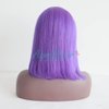 Aprilhair Pre-plucked Purple Bob Lace Front Wigs Glueless 130% Density Short Cut Straight Brazilian Virgin Human Hair With Baby Hair Full And Thick (12 inch)