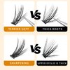 Vayator Eyelashes 10-12mm Mixed,12-14mm Mixed,14-16mm Mixed Mink Eyelashes Extension Natural Russian Volume Faux Eyelashes Individual Lashes Makeup Tools (30D-16mm-18mm Mixed)