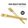 HOPLEX RC Hex Bit Set 1.5 2.0 2.5 3.0mm Hex Head Allen Wrench S2 Steel Titanium Hexagon Screwdriver Tool Kit 1/4" Hex Shank 3.9" Long for Bit Electric Screwgun/Power Drill RC Repair Working