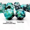 Haxtec DND Dice Set Blue Black Resin Dice Set Gold Foil Flakes D&D Polyhedral Dice for Roleplaying RPG Dungeons and Dragons
