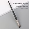 ENZO KEN Small Nose Contour Brush, Angled Concealer Brush Under Eye, Concealer Brush, Angle Concealer Brush, Small Concealer Brushes, Contour Nose Brush, Concealer Angled Brush - Black, 8M01