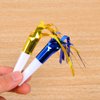 UUYYEO 60 Pcs Metallic Fringed Noise Makers New Year Party Blowouts Happy Birthday Party Whistles Kids Party Noisemakers Sporting Events Accessories Golden and Silver