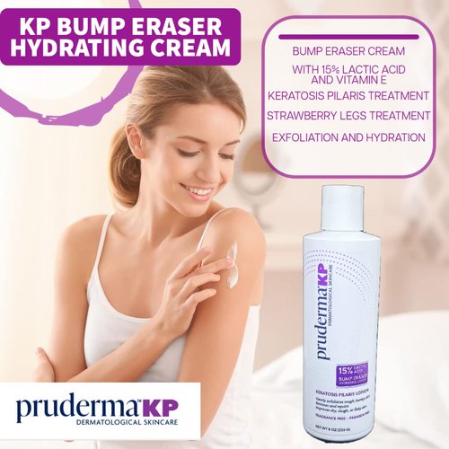 pruderma KP Keratosis Pilaris Treatment, KP Bump Eraser Hydrating lotion, Bumps Be Gone, Moisturizing and exfoliating lotion For Rough and Bumpy Dry Skin For Body, 8 Oz