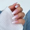 KIARA SKY 100% Acrylic Press On Nails - Salon Quality Instant Manicure, Long-Lasting, Easy Application - 30 piece Kit - Coffin Medium-Pink Ombre