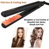 MHU Professional Salon Flat Iron with 1 Inch Plate Ceramic Tourmaline Ionic Hair Straightener and Curler Auto Shut Off