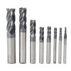 CNC End Mill Set, Carbide Tungsten Steel 4 Fultes Milling Cutter, Router Bits Rotary Bits Tool Straight Shank 2-12mm 8pcs