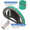 1/2" x 18" Zirconia Sanding Belts for Belt Sander, 40 Grit 1/2 x 18 Inch Sanding Belts for Air File Belt Sander, Woodworking, Metal Polishing, Derusting, 20-Pack