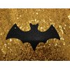 Black Glitter Bat Garland Halloween Bats Garland Banner, Bat Halloween Banner Bat Halloween Decorations for Halloween Home Mantle Haunted Mansion Decorations