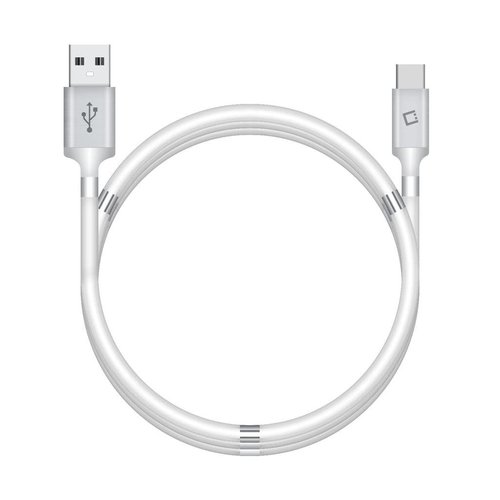 USB-C Magnetic Charging Cable Works for Motorola Moto G 5G Plus with Type C, Absorption Retractable Faster Nano Data Cord Cable (White 3.3ft/1Meter)