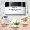 SYABO Amazonian White Clay Refreshing Pore Mask, Blackhead Remover for Face, Resurfacing Mask 200ml (7.05 Fl Oz)
