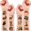 110 PCS Realistic Wildlife Jungle Animal Temporary Tattoos Sticker Reptile Woodland Jungle Birthday Party Decorations Supplies Favors Gifts Boys Girls Safari Zoo Cute Fake Tattoo School Reward Themed