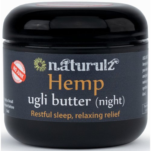 Naturulz Ugli Butter Night Hemp Cream 4 OUNCE- NIGHT TIME HEMP CREAM, SUPPORTING RESTFUL LEGS, HEALTHY SLEEP With Lavender, Chamomile, Passionflower and Oregon Grown HEMP Extract