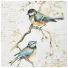 Boston International C811100 IHR Cocktail Beverage Paper Napkins, 5 x 5-Inches, Happy Little Titmice