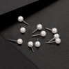Charisma 6mm Composite Pearl Earrings Round Ball Pearls Stud Earrings Hypoallergenic 12 Pairs Imitation Pearl Earrings Set for Girls Women