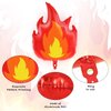 12 Pcs Fire Balloons and Flame Balloons Aluminum Foil Fire Decorations Fireman Theme Party Balloons for Fire Firefighter Theme Party Fire Truck Birthday Party Supplies (Fire and Flame)