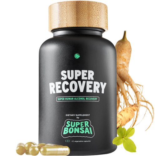 SuperBonsai Super Recovery Capsules for Post Celebration and Morning Relief - All Natural Holistic Support - 3 Capsules Taken Before Drinking and an Optional Serving After (14 Servings)