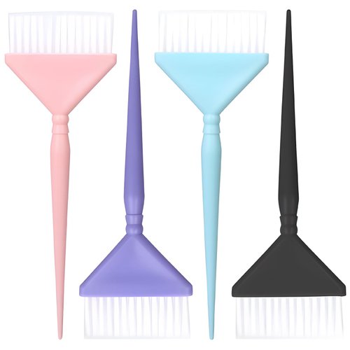 Classic Hair Dye Brush Set: 4 Multi-Use Tint Brushes for Salon-Quality Coloring - Perfect for Highlights, Balayage, and More