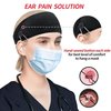 ABAMERICA Headbands with Button for Mask, Wide Nurses Headbands Non Slip Elastic Ear Protection for Women Men Doctors Sweatband Headband