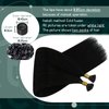 Ugeat 24inch Itip Hair Extensions For Women Black Human Hair Bundles I Tip Invisible Jet Black Pre Bonded Itip Hair Extensions 40G