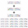 Airbrush Brows Shaping Guides Stickers, Rainbrow Eyebrow Tint Tape Stencils with High Arch/Medium Arch/Flat Brow Options (D-24Pairs per bag)