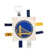 The Learning Lovey Golden State Warriors Baby 8x8” Tag Toy - NBA Basketball - Baby Sensory Crinkle Toys - Soft & Safe - Ideal Baby Stroller Toy - BPA Free w/Stroller Clip (8" x 8" Tag Toy)