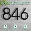 6 Inch Floating House Number Metal Modern Anti-Rust House Address Numbers for Outside with For Mailbox Yard Home Front Door Zinc Alloy Black, 911 Visibility Signage (1)