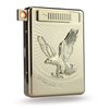 20 PCS Set Metal Cigarette Case Holder Arc Lighter with 3D Eagle Rechargeable Electric Arc Lighter Windproof Flameless USB Cigarette Case Lighter for Your Friends (Gold)