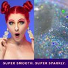 Unicorn Snot Face & Body Glitter Gel - Cosmetic-Grade Holographic Glitter - Stocking Stuffers for Women, Gifts for Teen Girls - Safe for Face, Easy Application & Removal -Silver Glitter, 1.7oz (Disco)