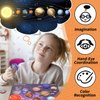 BLAZPATH Solar System Planet Space Wooden Puzzle Toys for Kids 3-5, Toddler Montessori Educational Planet Name Match Board Game, Baby Outer Space Sensory Toy, Preschool Science Learning Activities
