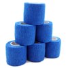 First Aid Self Adherent Cohesive Bandages, First Aid Tape Cohesive Wrap Bandage, Colorful Bandages(2 inches x 5 Yards,6 Packs,Blue)