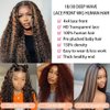 Super idol Ombre Highlight Deep Wave Lace Front Wigs Human Hair 1B/30 Honey Blonde Lace Closure Wigs for Black Women Pre plucked with Baby Hair Free Part(16 Inch, 1B/30 Highlight Wig)
