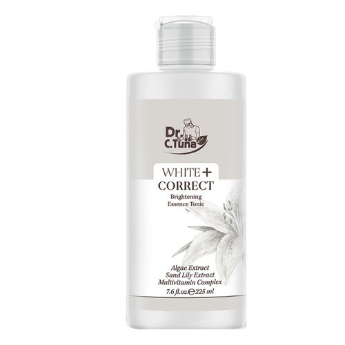 Farmasi Dr. C. Tuna White+ Correct Brightening Essence Tonic 225ml/7.6flOz - Hydrating and Brightening Toner for All Skin Types - Refines Pores and Evens Skin Tone