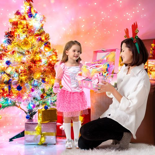 HAPITCH 23 Pcs Princess Dress up for Girls,Unicorn Costume Mermaid Costume Fairy Costume for Girls, Dress up Clothes for Girls Age 3 4 5 6 Years Old Birthday Christmas Gift Girl Toys