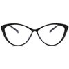 SOJOS Oversized Cateye Blue Light Blocking Glasses Women TR90 Lightweight Frame Computer Eyeglasses SJ5057 with Black Frame/Anti-Blue Light Lens