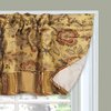 Waverly Traditions Navarra Farmhouse Scalloped Rod Pocket Valance for Windows in Bedroom, Kitchen, or Living Room, 52" x 16", Antique
