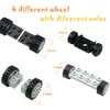 122pcs Wheels and Axles Set, Car Parts Chassis Pieces Tires Building Blocks, Compatible with Classic Bricks Toys