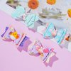 Haakong 8pcs Easter Bows Clips Easter Bows Easter Glitter Bunny Hairpin Party Favor Rabbit Headwear Party Supplies Egg Hair Accessories for Girls in Easter Party Holiday