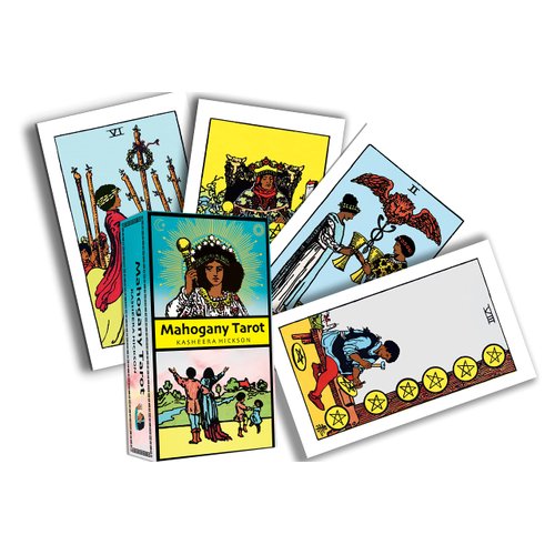 Black Tarot Deck 78 Tarot Cards for Beginners | Tarot Cards with Guide Book Divination Tools, African Spirituality, Unique Tarot Deck, Spiritual Gift