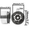 4Pack ShareGoo Aluminum Alloy 1.9" Beadlock Wheel Rims Hubs Compatible with Traxxas TRX4 Axial SCX10 RCAWD D90 D110 Tamiya CC01 1/10 RC Crawler Car (Titanium)