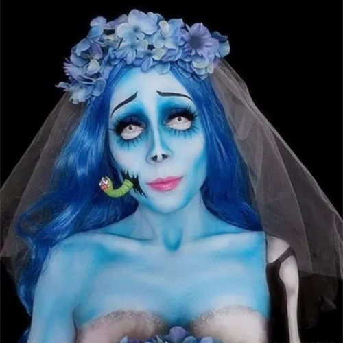 Mysense Light Blue Face Body Paint Stick, Blue Eye Black Stick for Football Baseball Softball, Cream Blendable Facepaint for Corpse Bride Sally Face Halloween Costume SFX Cosplay Makeup